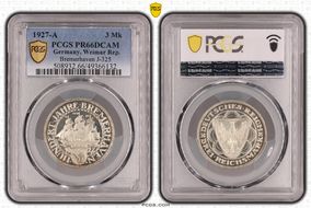 1927-A 3 Mk Bremerhaven J-325 PR66DCAM