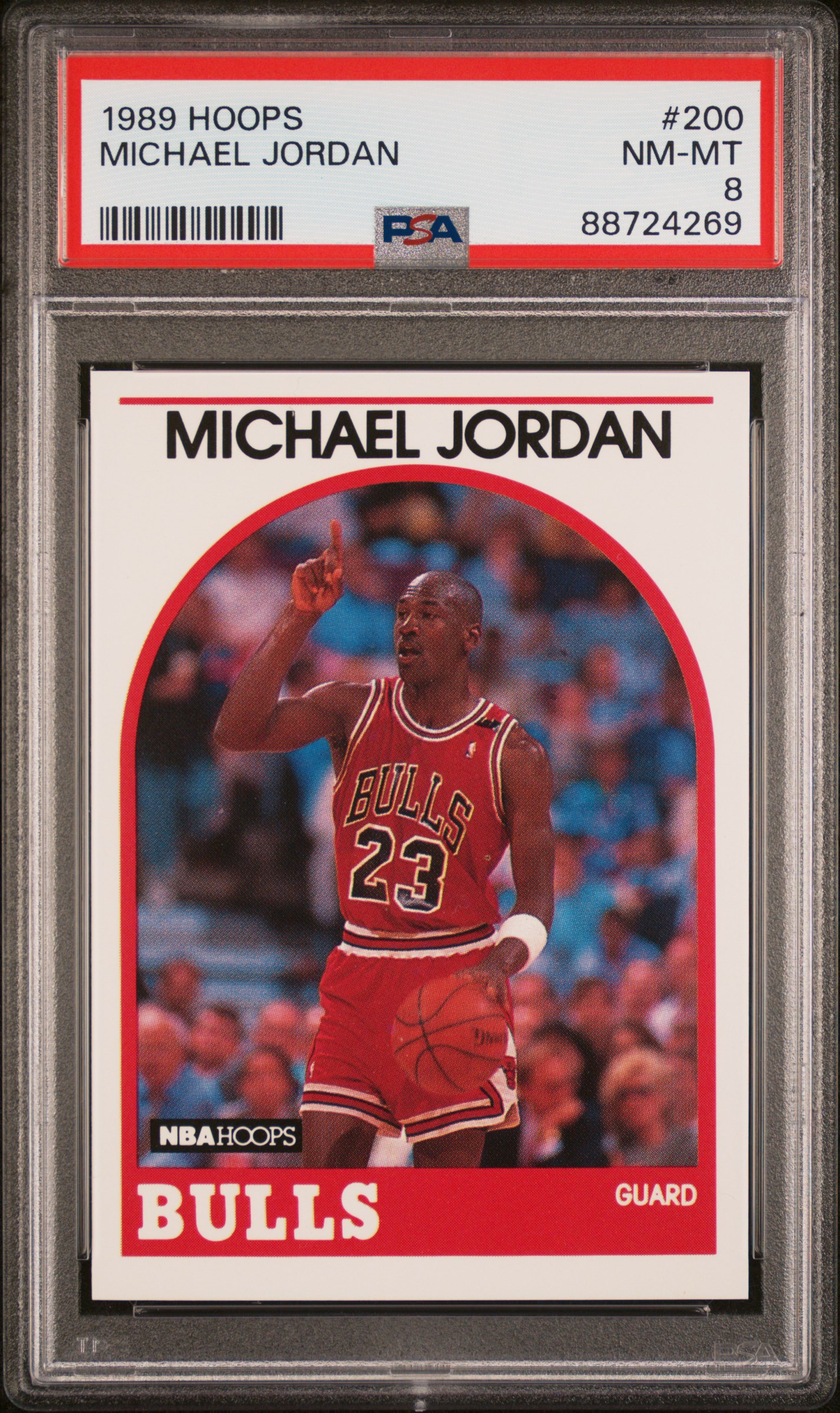 1989-90 Hoops #200 Michael Jordan – PSA NM-MT 8