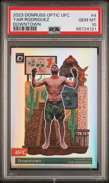 2023 Panini Donruss Optic Ufc Downtown Yair Rodriguez #4 Gem Mt 10 front