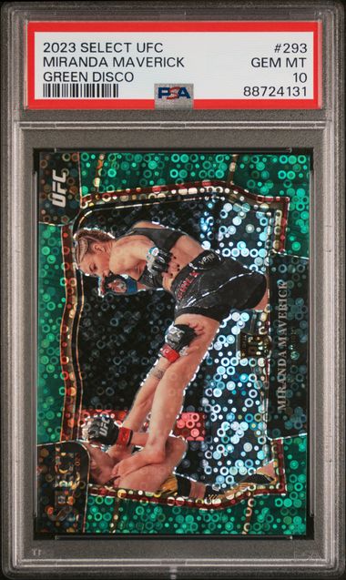 2023 Panini Select Ufc Miranda Maverick #293 (Green Disco) Gem Mt 10 front