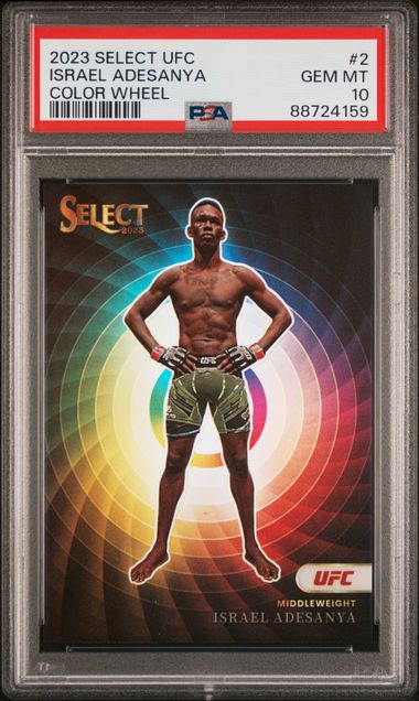 2023 Panini Select Ufc Color Wheel Israel Adesanya #2 Gem Mt 10 front