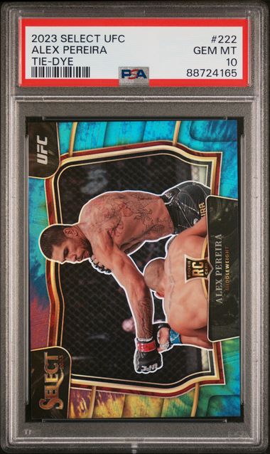 2023 Panini Select Ufc Alex Pereira #222 (Tie-Dye) Gem Mt 10 front