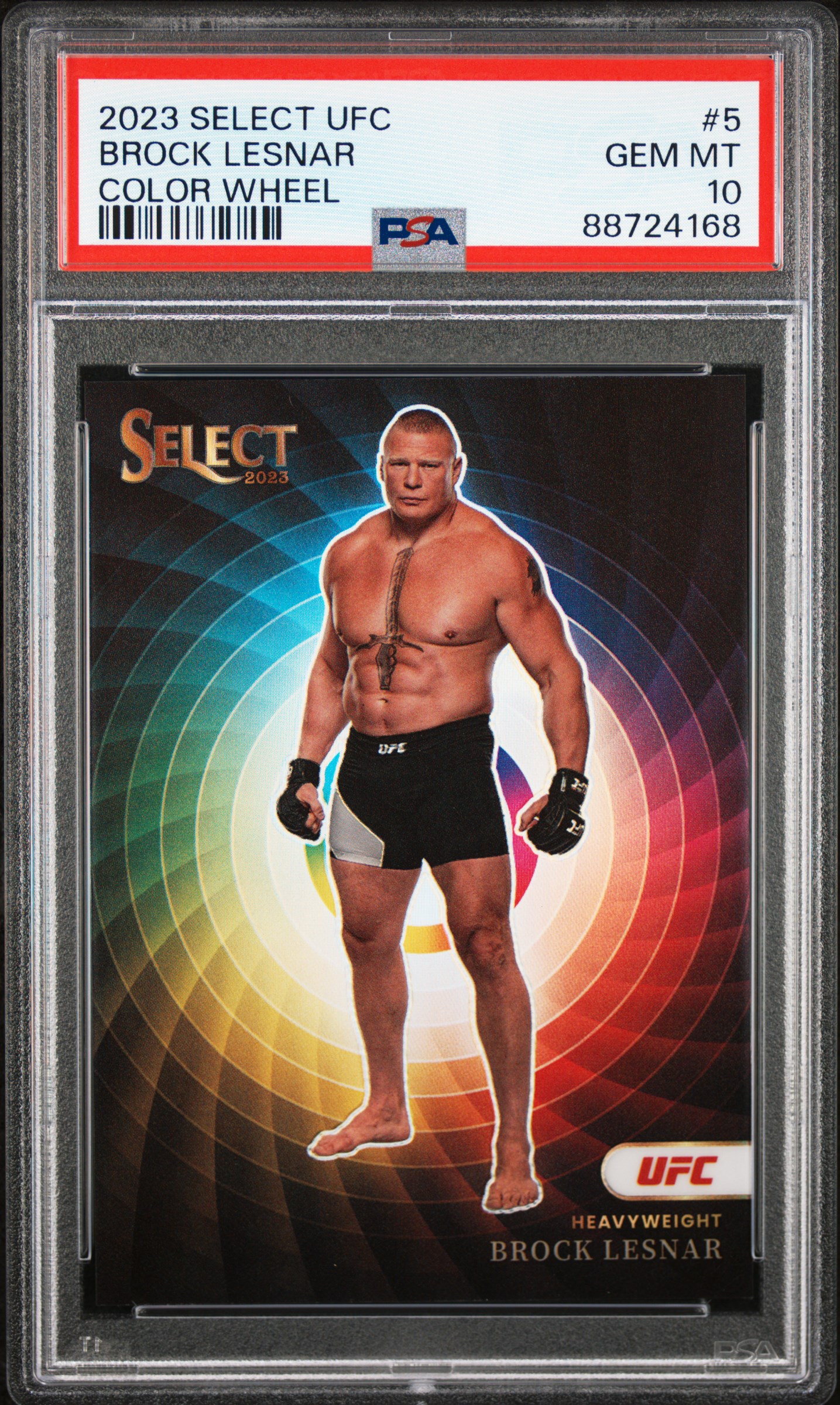 2023 Panini Select Ufc Color Wheel Brock Lesnar #5 Gem Mt 10 front