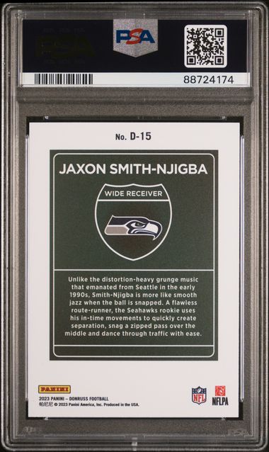 2023 Panini Donruss Downtown! Jaxon Smith-Njigba #D15 Gem Mt 10 back