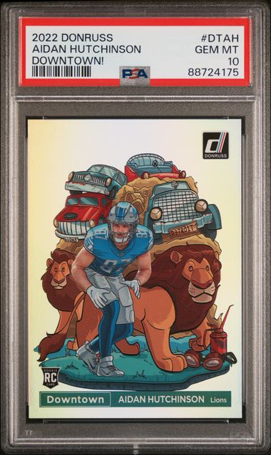 2022 Panini Donruss Downtown Aidan Hutchinson #Dtah (Downtown!) Gem Mt 10 front