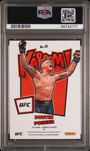 2022 Panini Instant Ufc Kaboom! Dustin Poirier #16 (Kaboom!) Gem Mt 10 back