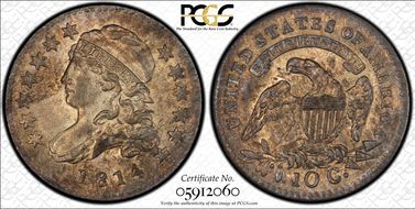 1814 10C Small Date MS64