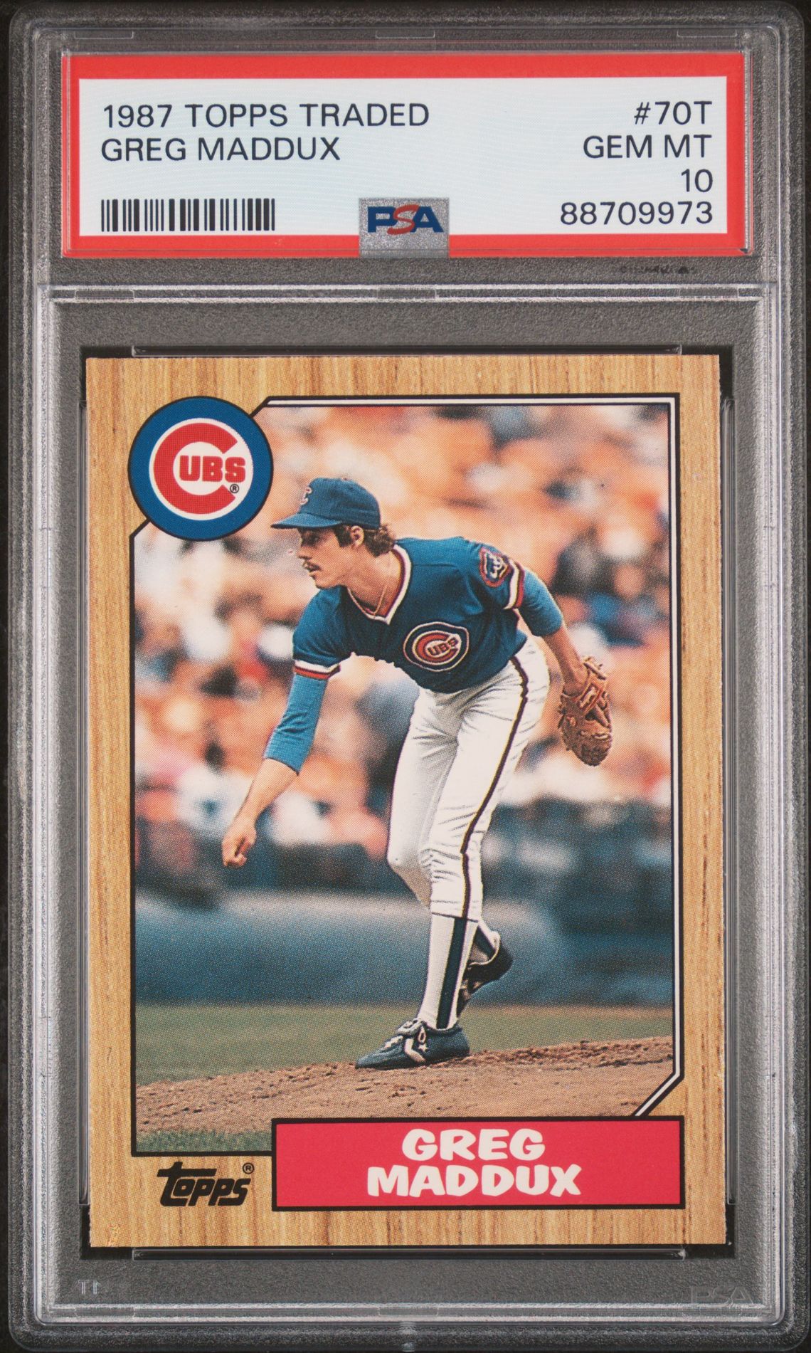 1987 Topps TOPPS TRADED TIFFANY #70T Greg Maddux front