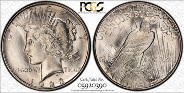 1923-D $1 MS65