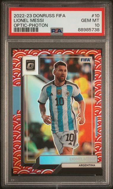 マルコス アクーニャ Panini Optic Gold Prizm 10枚限定 2023-24 Panini Select FIFA Gold Mojo Prizm #75 Lionel Messi