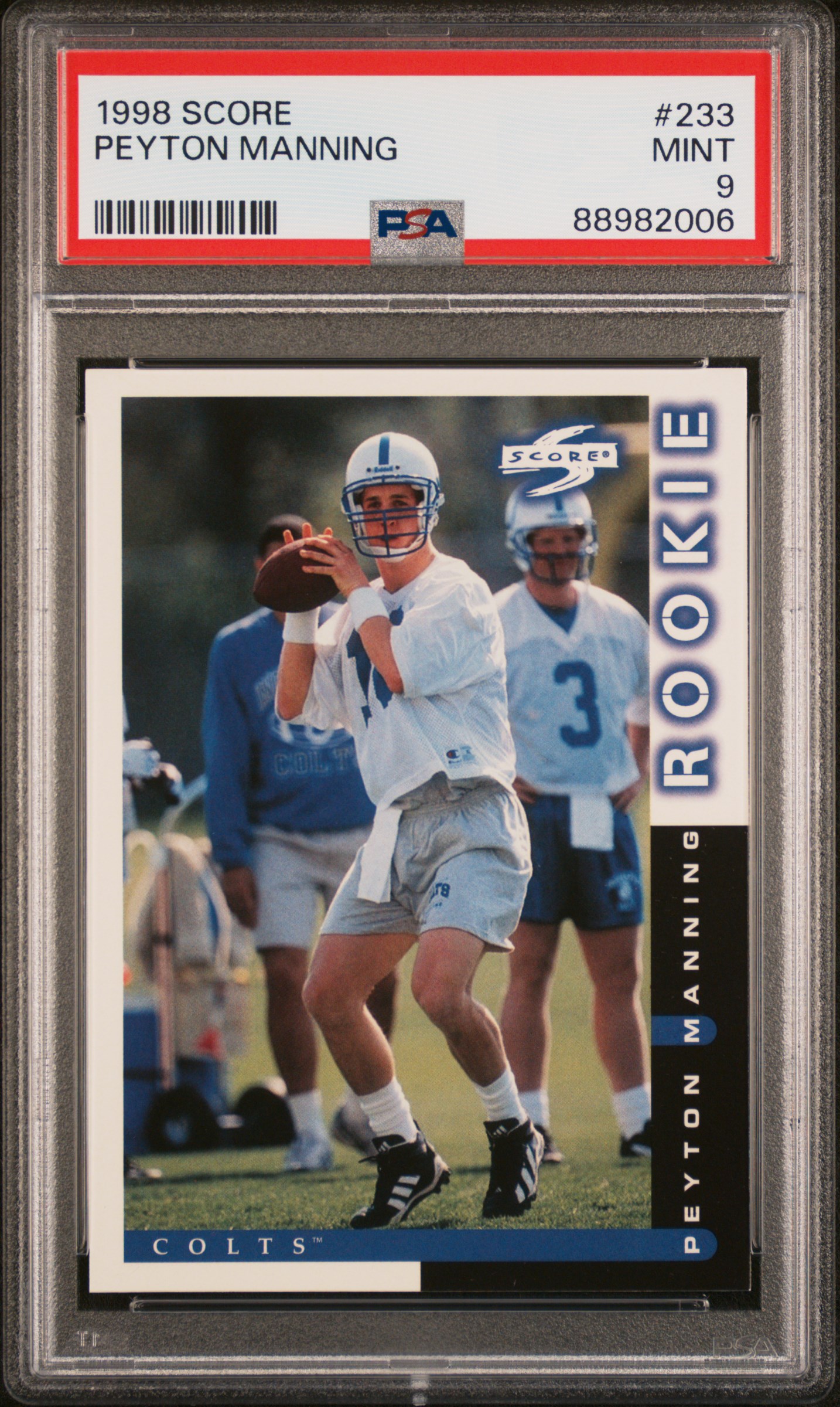 1998 Score #233 Peyton Manning Rookie Card – PSA MINT 9