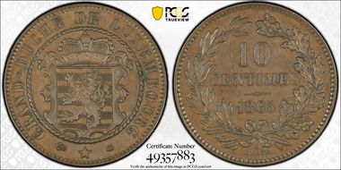 1865-A 10C AU58BN