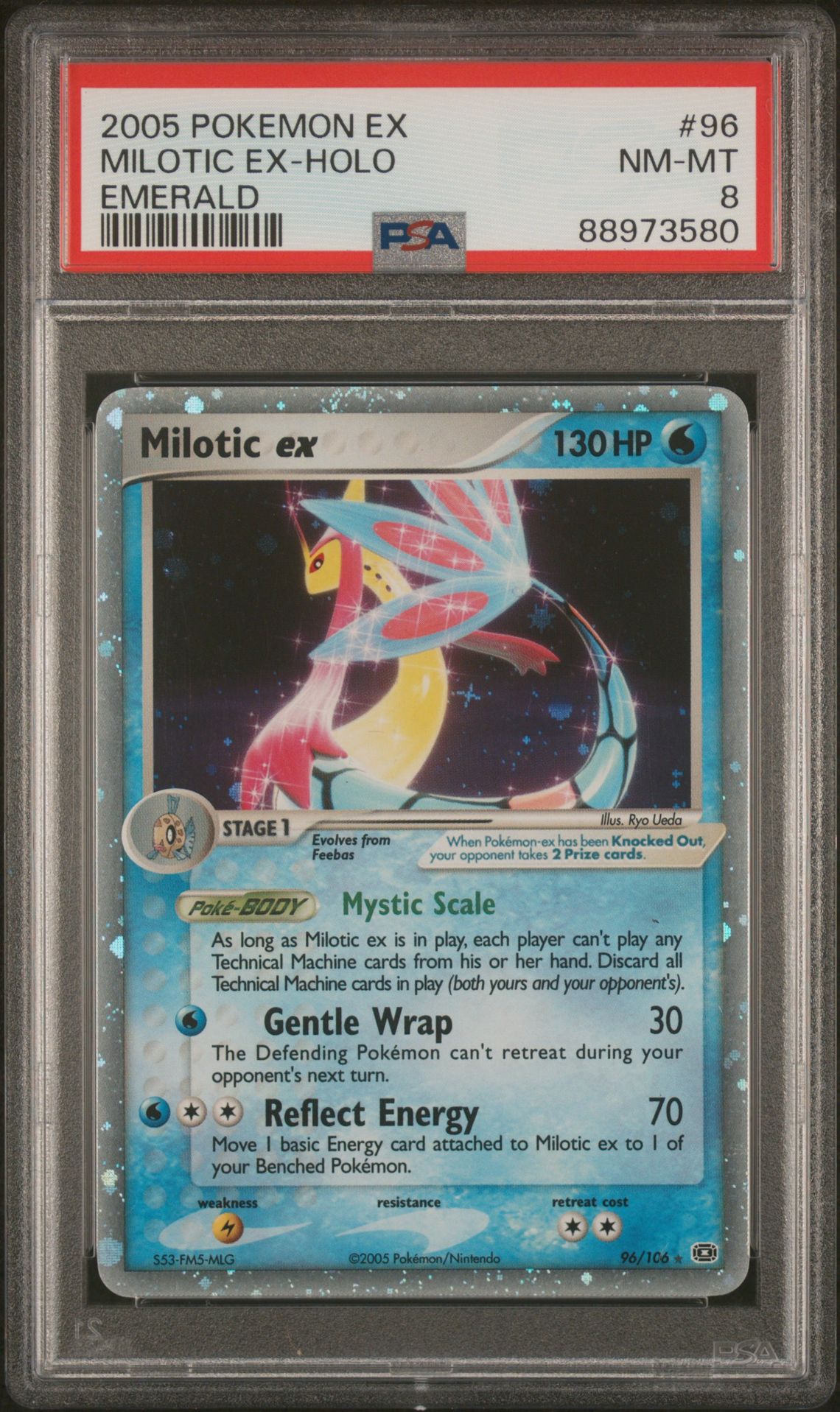 2005 Pokemon POKEMON EX EMERALD #96 Milotic Ex-Holo front