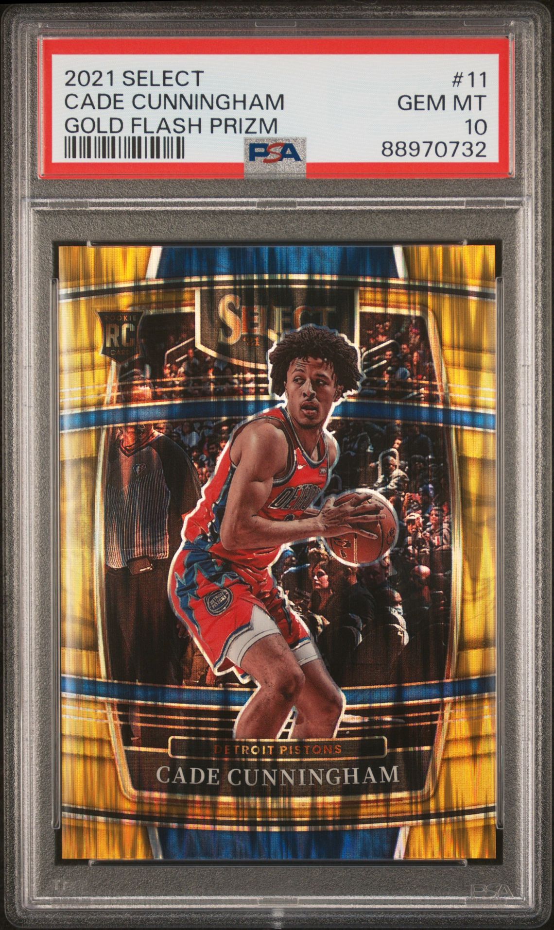 2021 Panini PANINI SELECT BLUE PRIZM #11 Cade Cunningham front