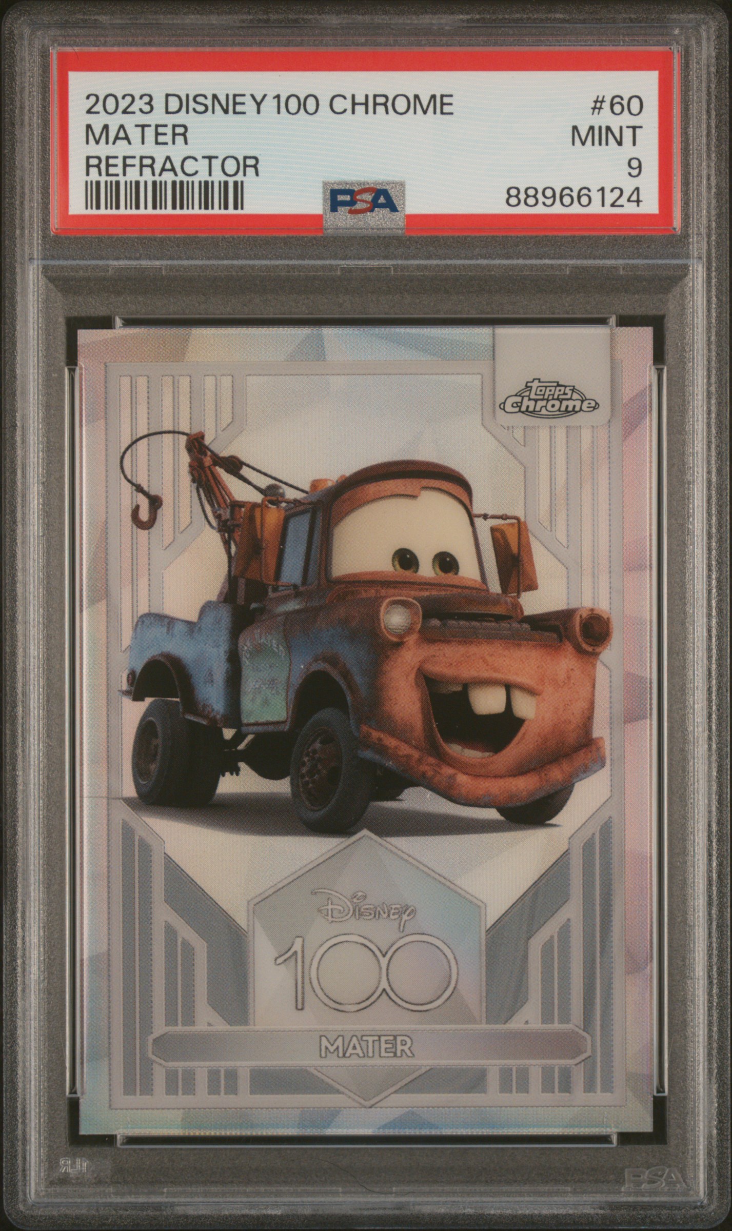 2023 Topps Chrome Disney100 Mater #60 (Refractor) Mint 9 front