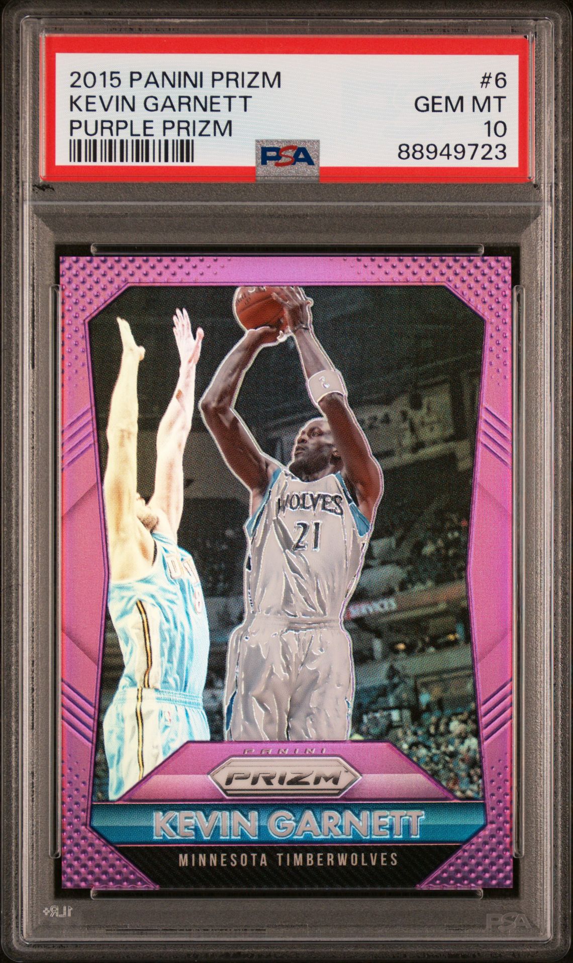 2015 Panini PANINI PRIZM PURPLE PRIZM #6 Kevin Garnett front
