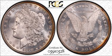 1878 7/8TF $1 VAM 31, Lines Thru Leg MS65