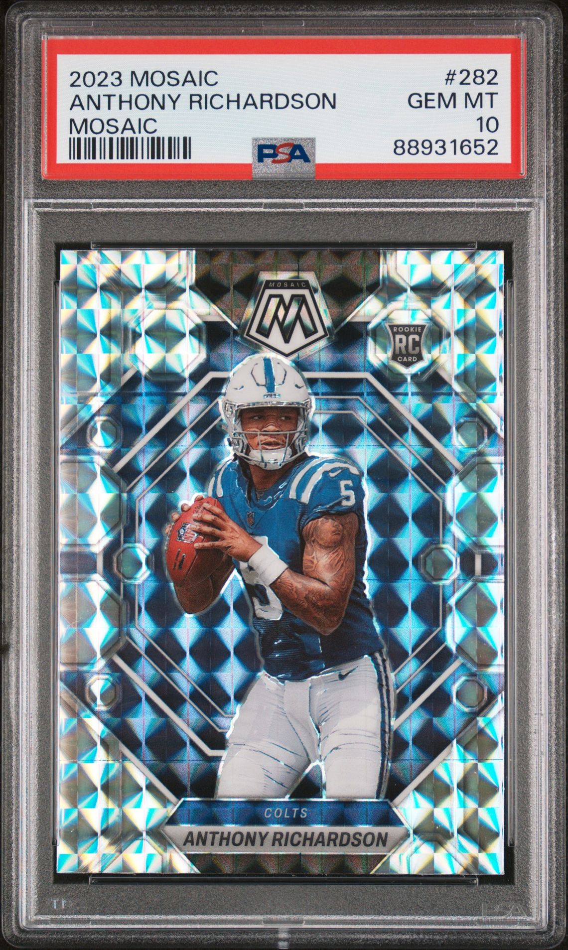 2023 Panini PANINI MOSAIC AUTOGRAPH-GOLD #282 Anthony Richardson front