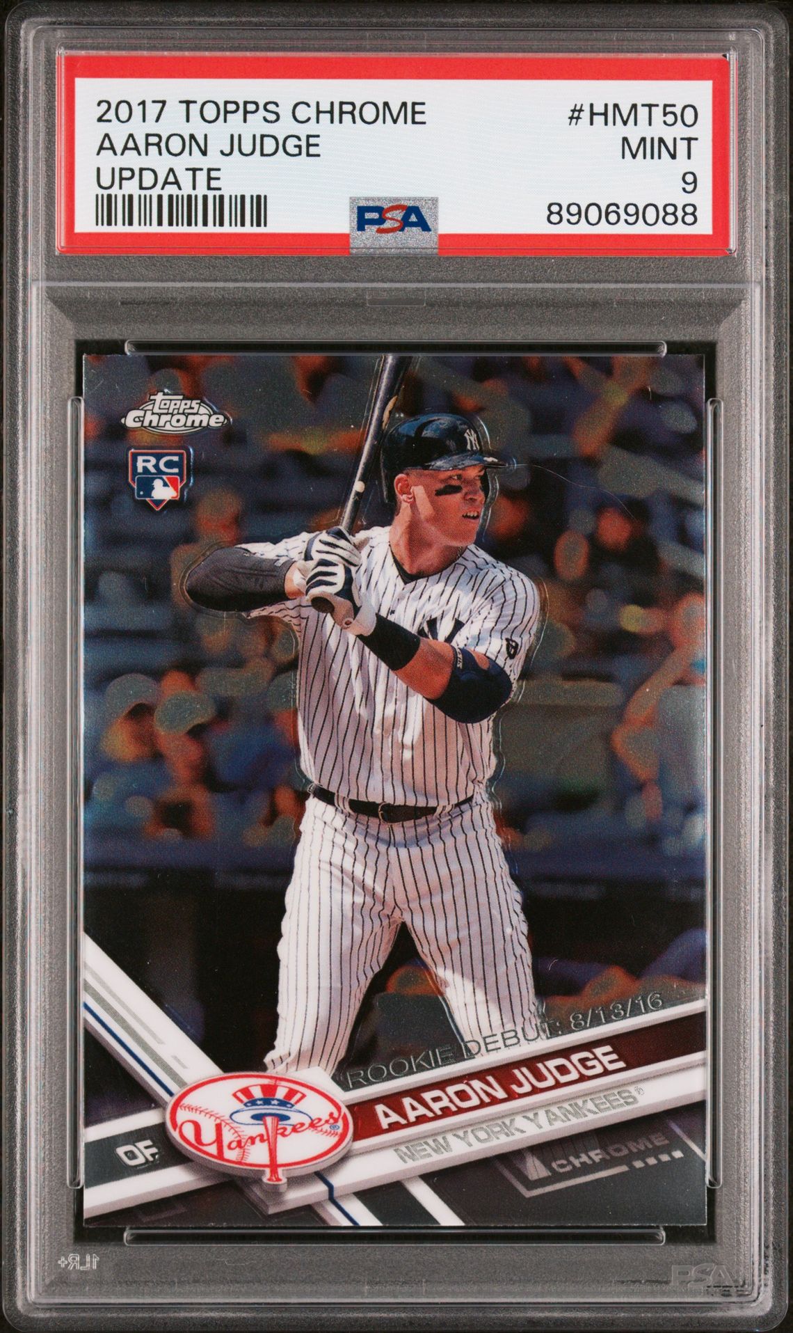 2017 Topps Chrome TOPPS CHROME UPDATE #HMT50 Aaron Judge front