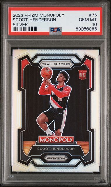 2023 Panini PANINI PRIZM MONOPOLY Silver #75 Scoot Henderson front