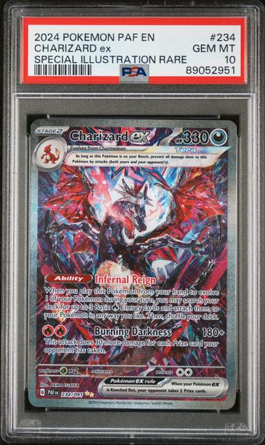 Charizard ex, PSA 10 slab front