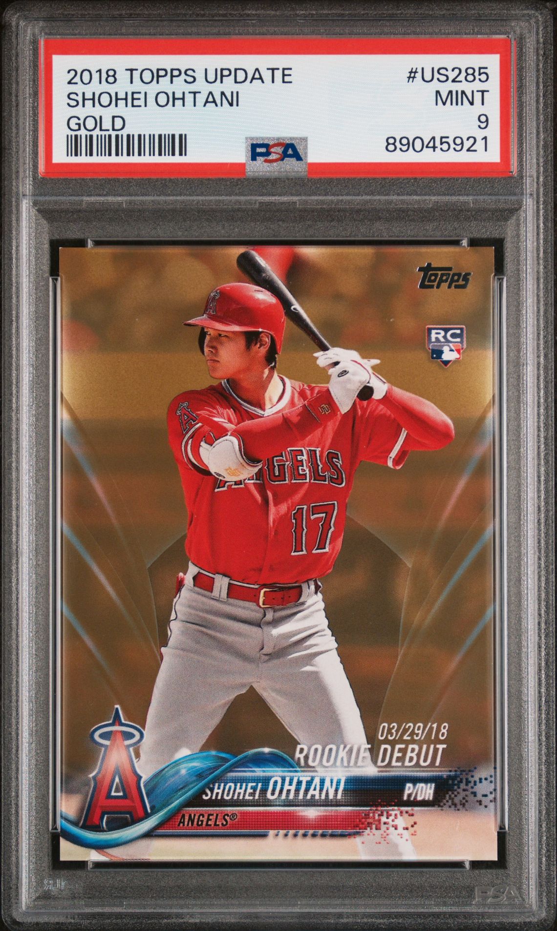 2018 Topps TOPPS UPDATE GOLD #US285 Shohei Ohtani front