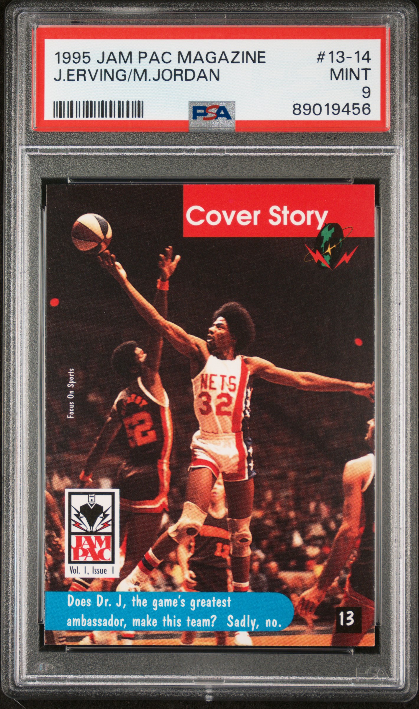 1995 Jam Pac Magazine J.erving/M.jordan #13-14 Mint 9 front
