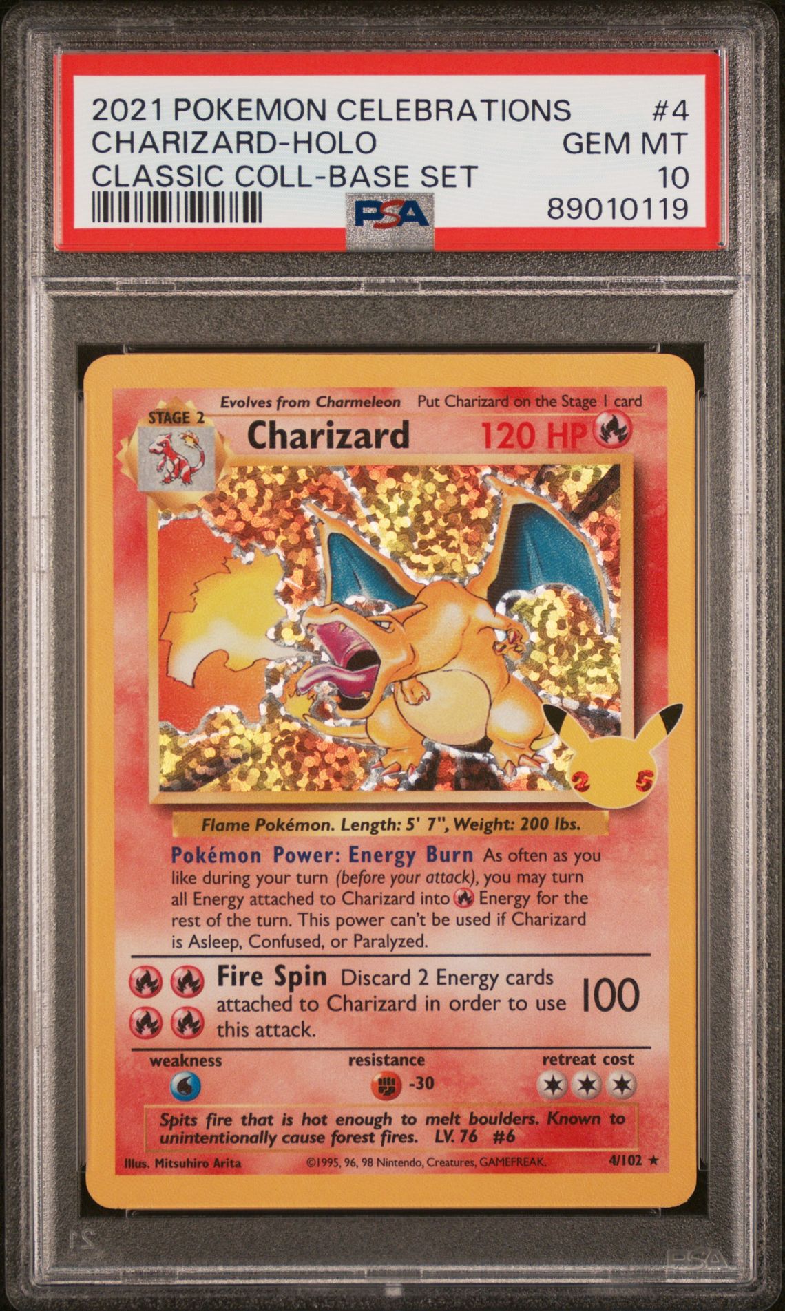 2021 Pokemon Celebrations Classic Coll-Base Set BASE SET #4 Charizard-Holo front