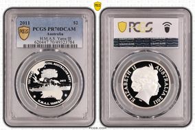 2011 $2 H.M.A.S. Yarra III PR70DCAM