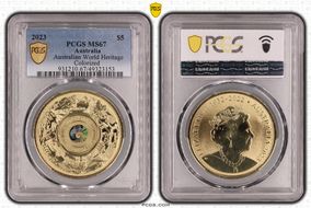 2023 $5 Australian World Heritage Colorized MS67