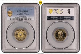 2023 $2 Matildas - Yellow Colorized MS63