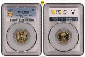 2023 $2 Matildas - Dark Green Colorized MS63