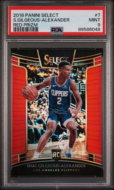 2018-13 Panini Select Red Prizm #7 Shai Gilgeous-Alexander Rookie