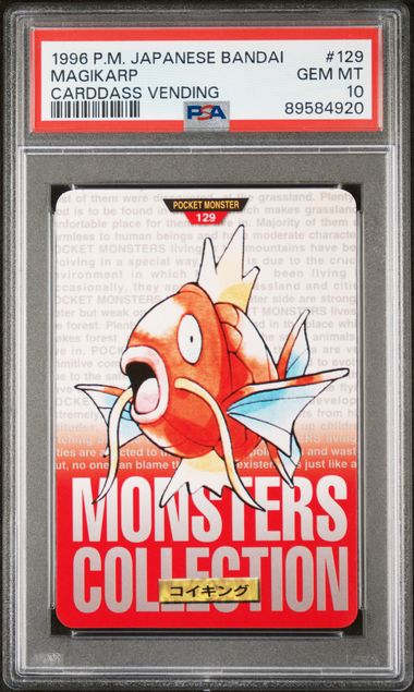 Magikarp card PSA 10, cert 89584920