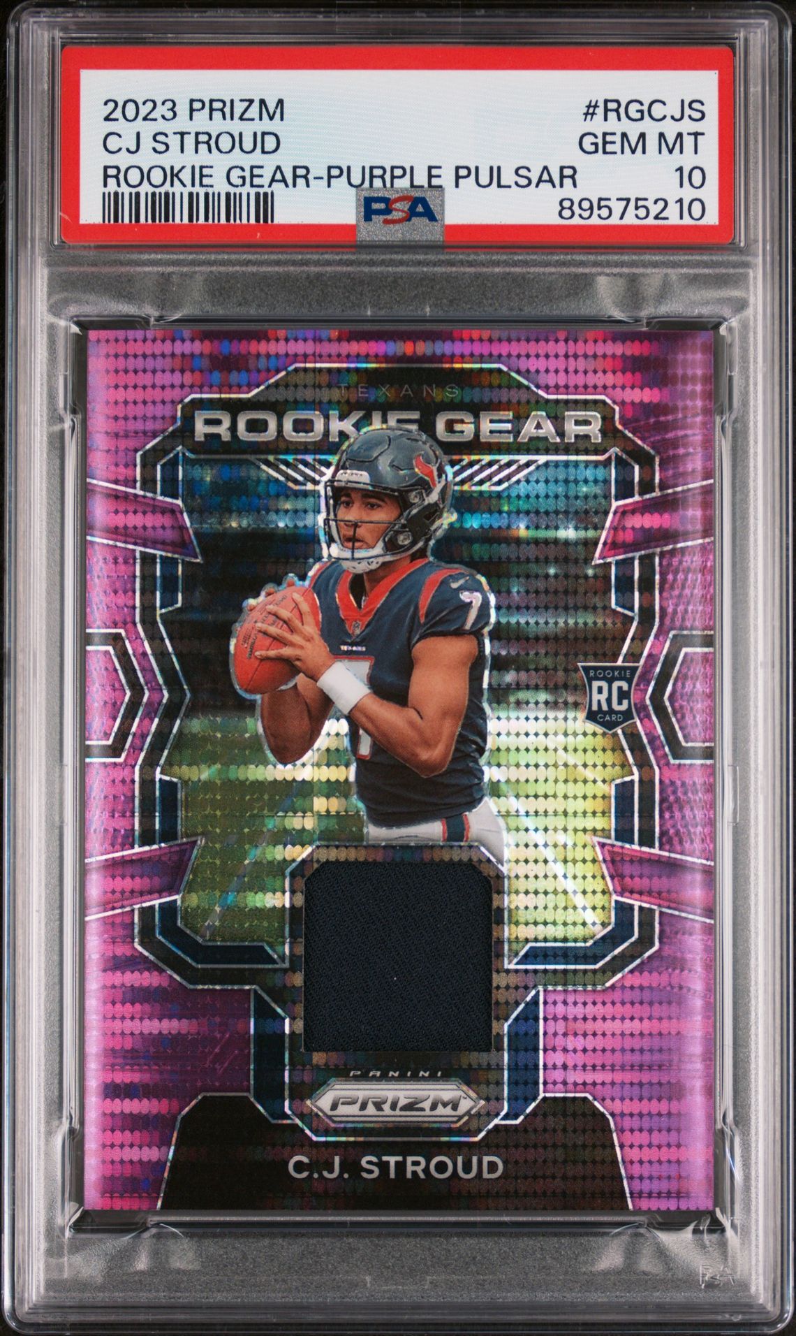 2023 Panini PANINI PRIZM ROOKIE GEAR PURPLE PULSAR #RGCJS Cj Stroud front