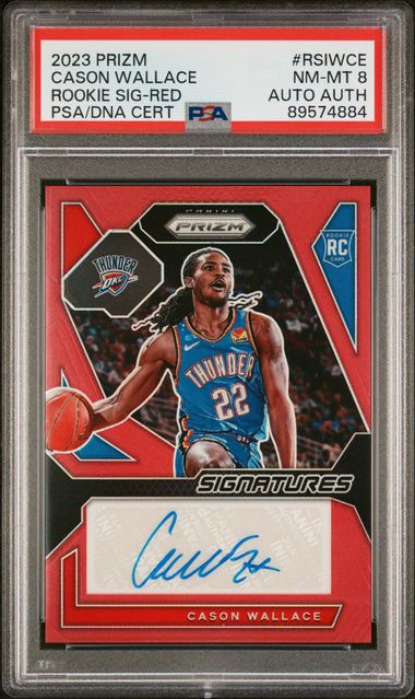 2023 Panini Prizm Rookie Signatures Red #RSIWCE Cason Wallace 