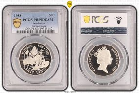 1988 50C Bicentennial PR69DCAM