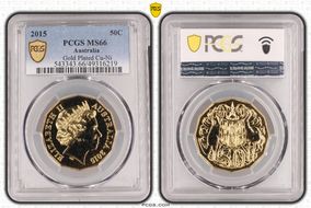 2015 50C Gilt Cu-Ni MS66
