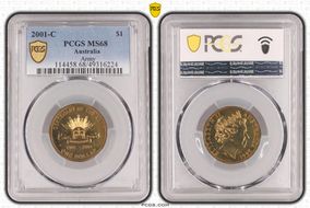 2001-C $1 Army MS68