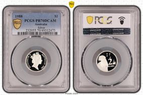 1988 $2 Silver PR70DCAM
