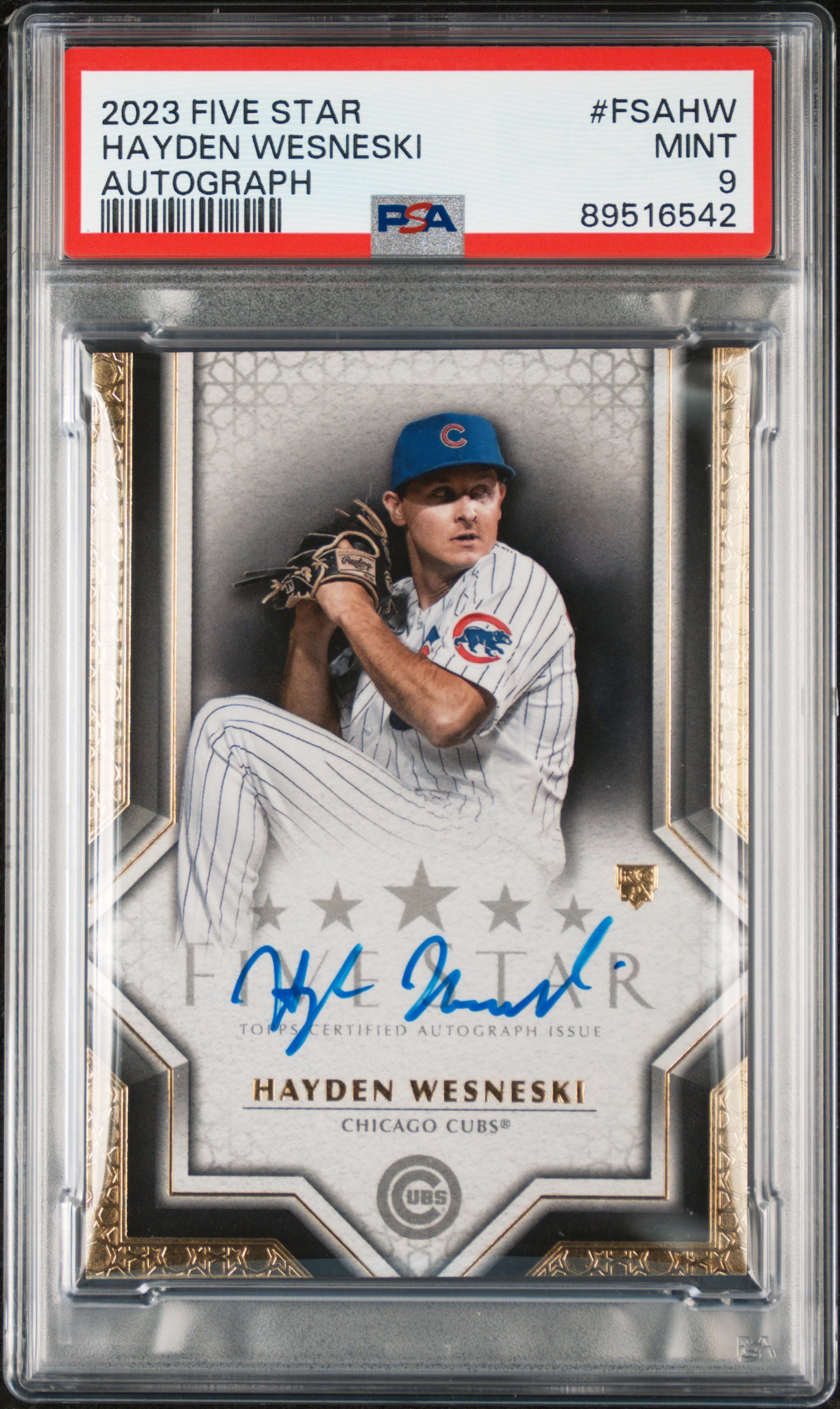 2023 Topps Five Star Autographs Hayden Wesneski #Fsahw Mint 9 front