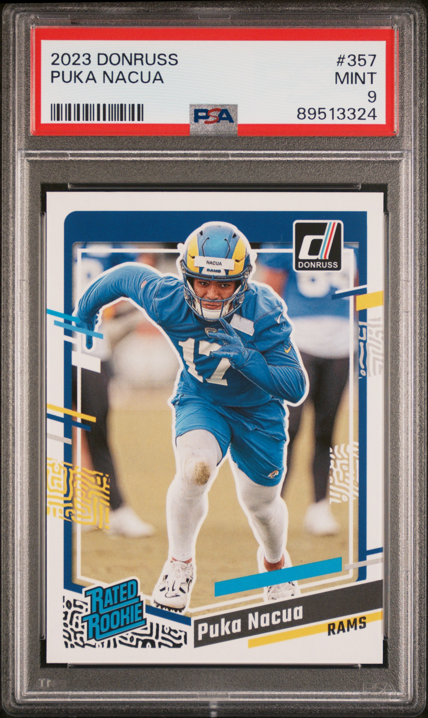 2023 Panini Donruss Puka Nacua #357 Mint 9 front
