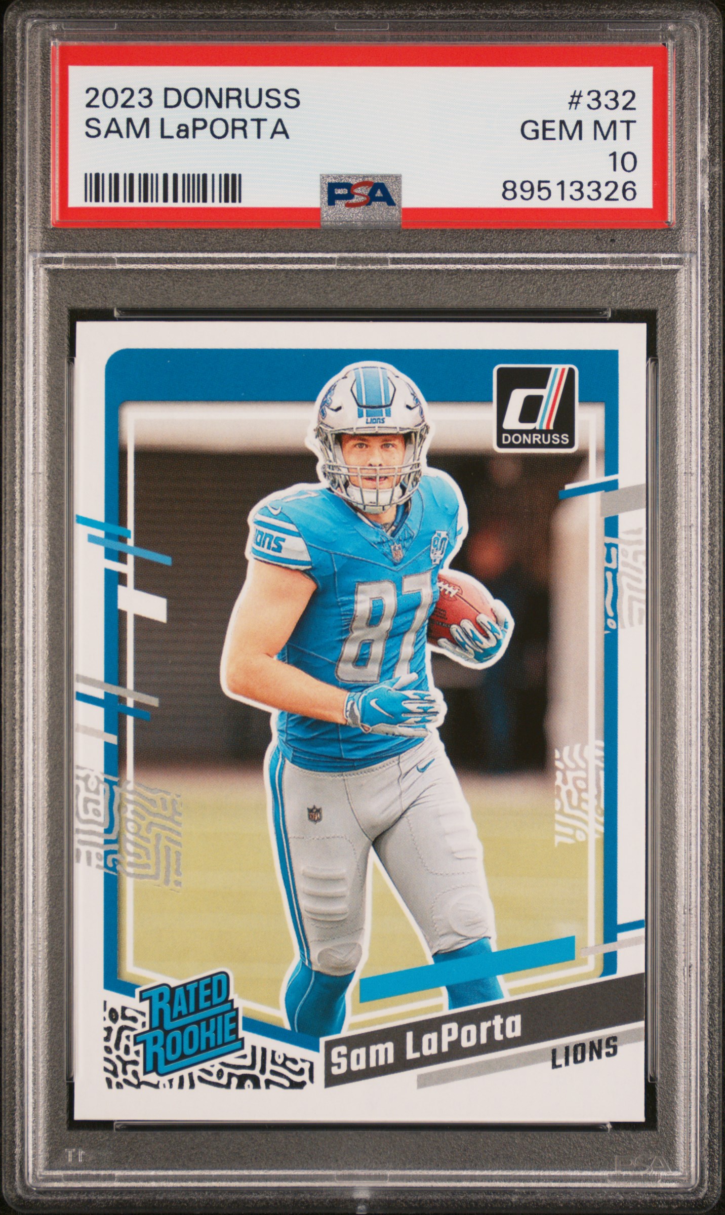 2023 Panini Donruss Sam Laporta #332 Gem Mt 10 front