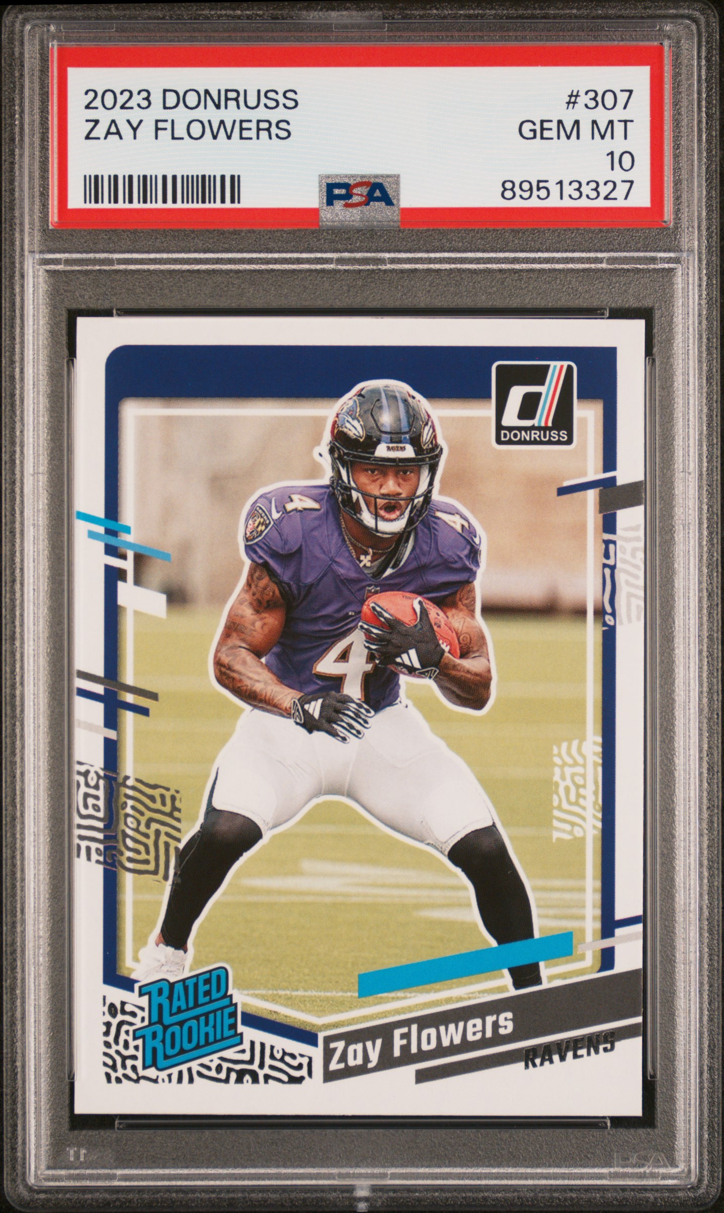 2023 Panini Donruss Zay Flowers #307 Gem Mt 10 front