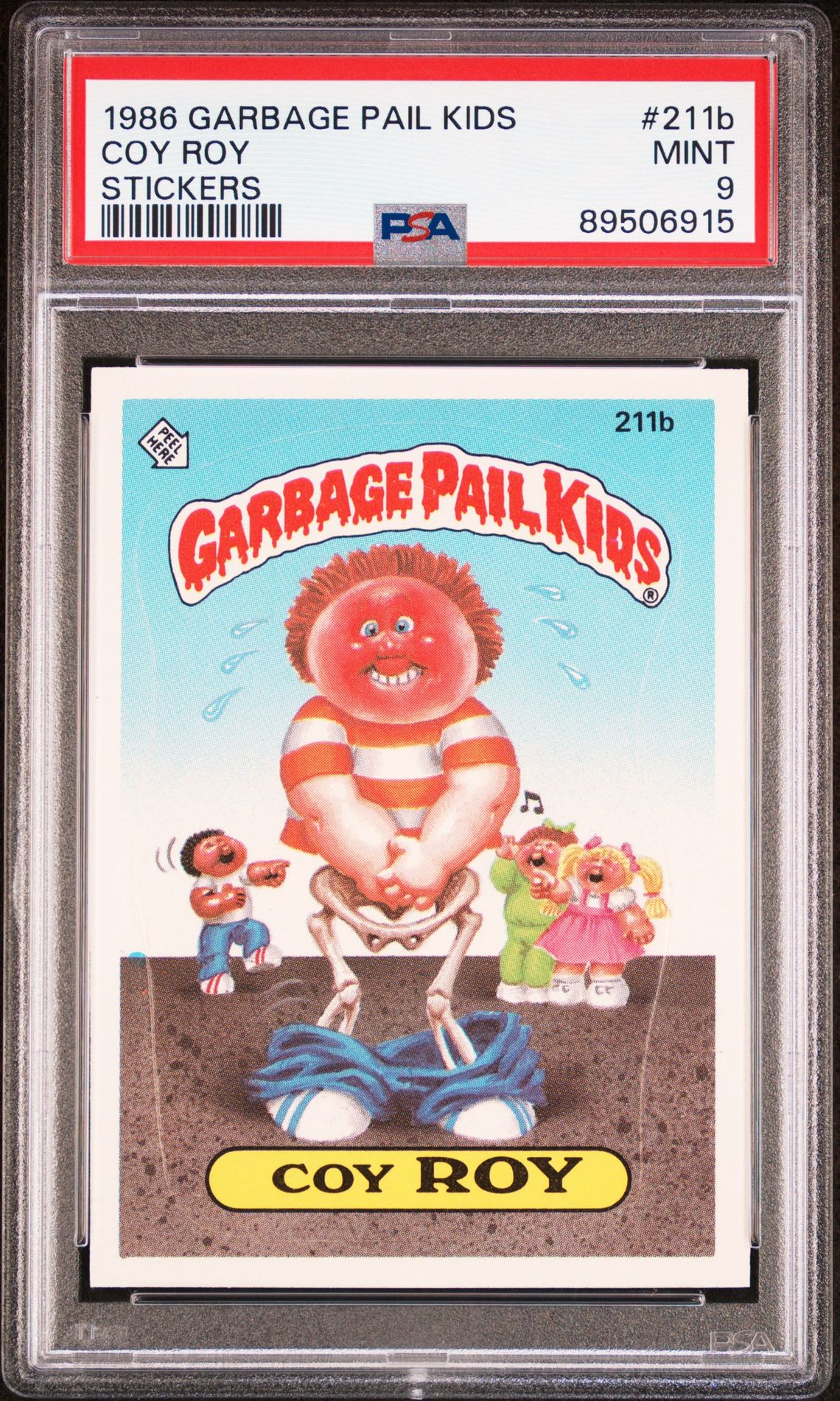 1986 Topps GARBAGE PAIL KIDS STICKERS #211B Coy Roy front
