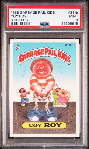 1986 Topps Garbage Pail Kids Series 6 STICKERS #211B Coy Roy front