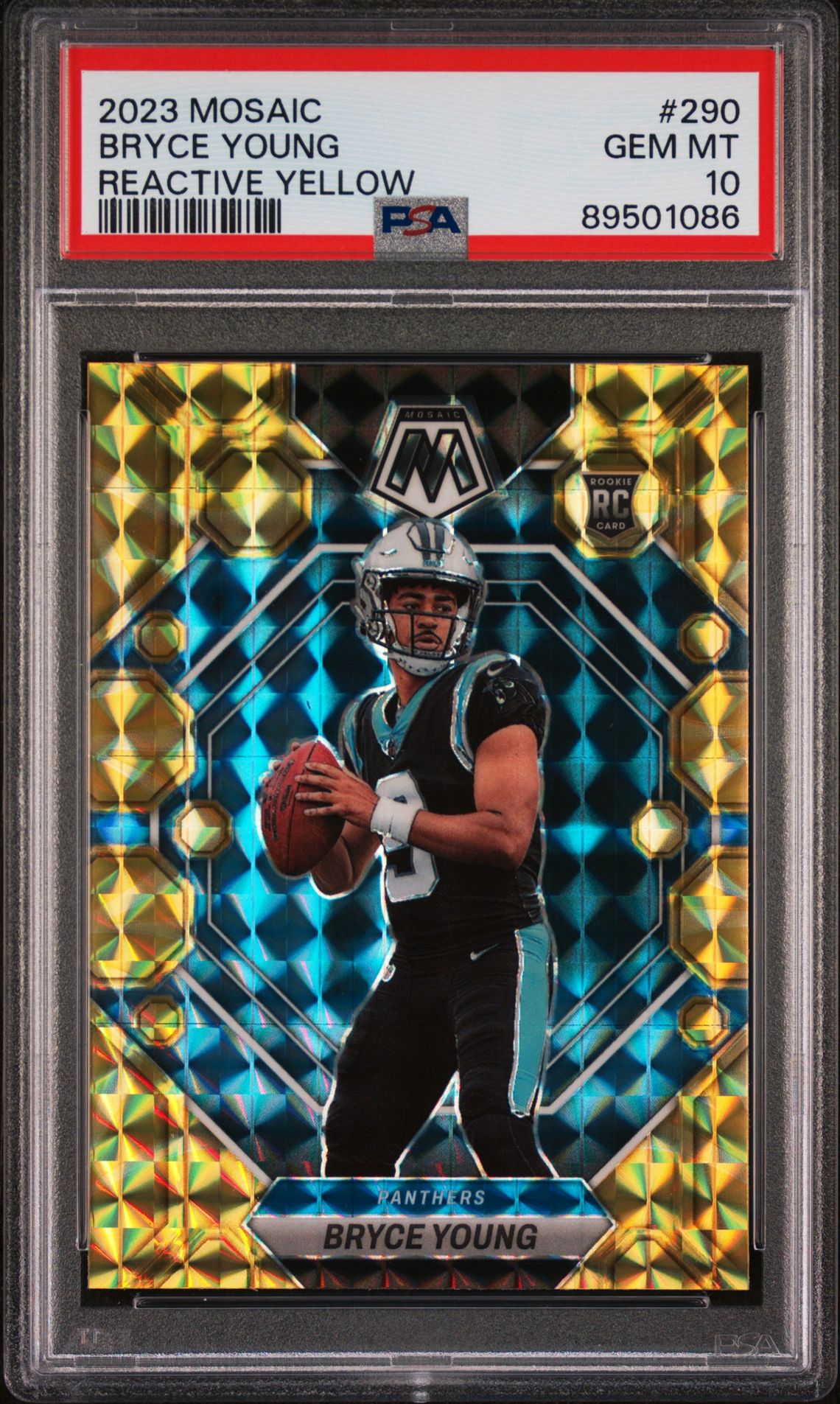 2023 Panini PANINI MOSAIC REACTIVE YELLOW #290 Bryce Young front