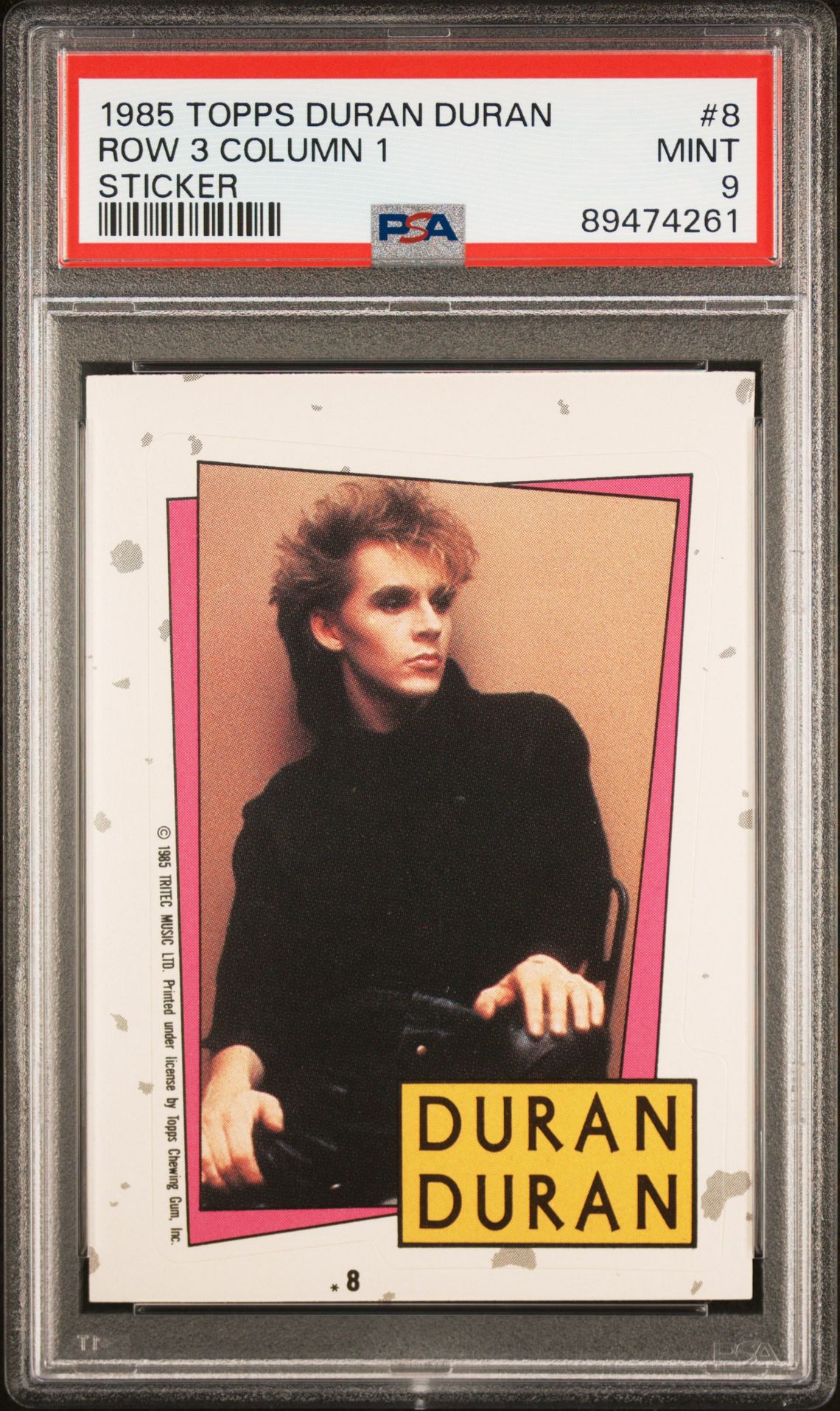 1985 Topps TOPPS DURAN DURAN STICKERS #8 Row 3 Column 1 front