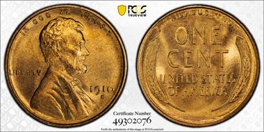 1910-S 1C MS66+ RD
