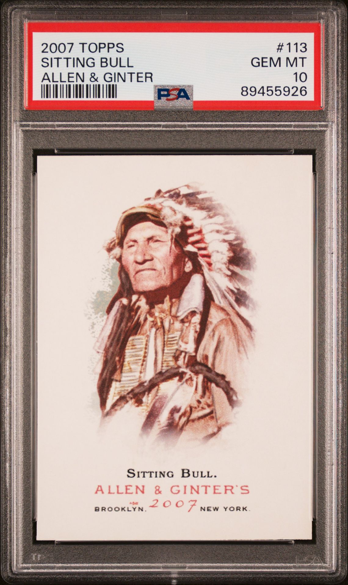 2007 Topps TOPPS ALLEN & GINTER #113 Sitting Bull front
